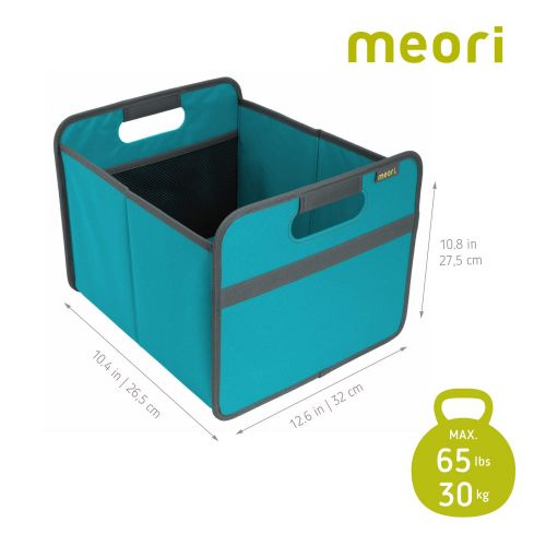  Meori meori Classic Medium Foldable Box, Collapsible Box To Organize, Store and Carry Anything and Everything (Marine Blue, 1 Pack)