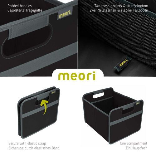  Meori meori Classic Medium Foldable Box, Collapsible Box To Organize, Store and Carry Anything and Everything (Marine Blue, 1 Pack)