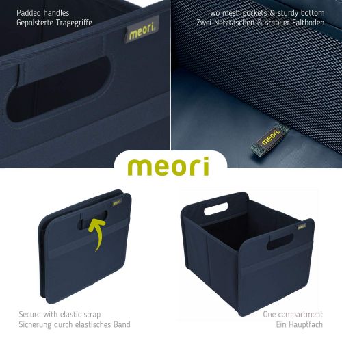  Meori meori Classic Medium Foldable Box, Collapsible Box To Organize, Store and Carry Anything and Everything (Marine Blue, 1 Pack)
