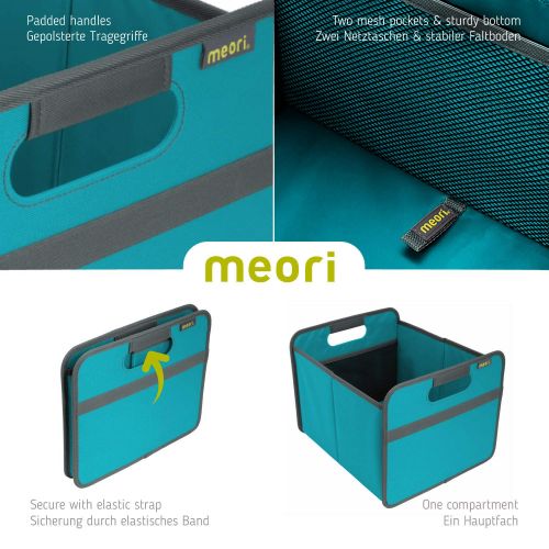  Meori meori Classic Medium Foldable Box, Collapsible Box To Organize, Store and Carry Anything and Everything (Marine Blue, 1 Pack)