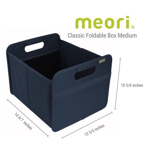  Meori meori Classic Medium Foldable Box, Collapsible Box To Organize, Store and Carry Anything and Everything (Marine Blue, 1 Pack)