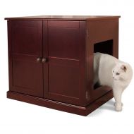 Meow Town Concord Litter Box Cabinet Furniture for Cats and Kittens