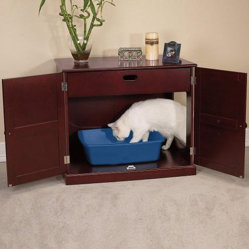  Meow Town Concord Litter Box Cabinet Furniture for Cats and Kittens