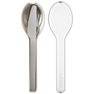 Rosti Mepal Besteck-Set Ellipse, Edelstahl/Polypropylen, 19,5x 5,1x 2,3cm, 3-teilig, weiss, 19.5 x 5.1 x 2.3 cm