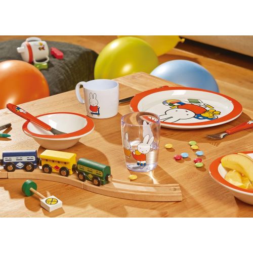  Mepal Set Babygeschirr 3, Melamin, Miffy Spielt, 16.5 x 14.3 x 15.4 cm, 3-Einheiten