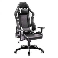 Merax Gaming Racing Chair Office Chair High Back Reclining Chair Ergonomic Mesh Chair High Back Computer Chair (White)