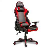 Merax PP036276JAA Racing Style Gaming Ergonomic Design High-Back PU Leather Chair, 27.6 L X 27.6 W X 52.6 H, Red