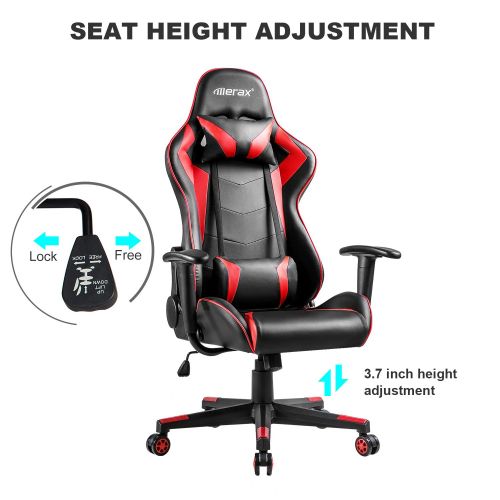  Merax. High Back Gaming Enlarged Racing Home Office Computer Chair (Red)