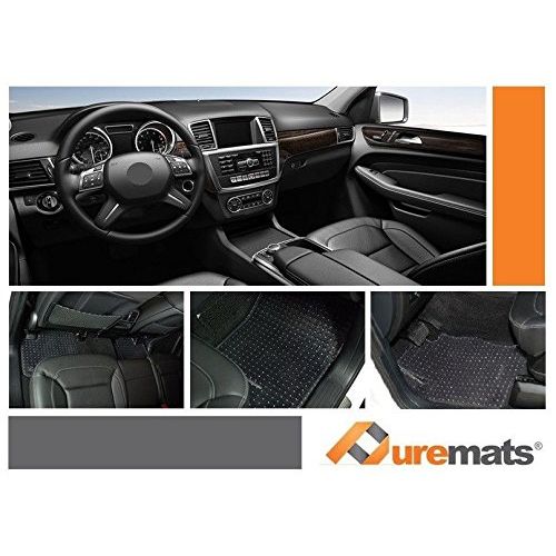  PUREMATS Floor Mats Set (Front Row + 2nd Row) Compatible with Mercedes-Benz E Class - All Weather - Heavy Duty - (Made in USA) - Crystal Clear - 2010, 2011, 2012, 2013, 2014, 2015,