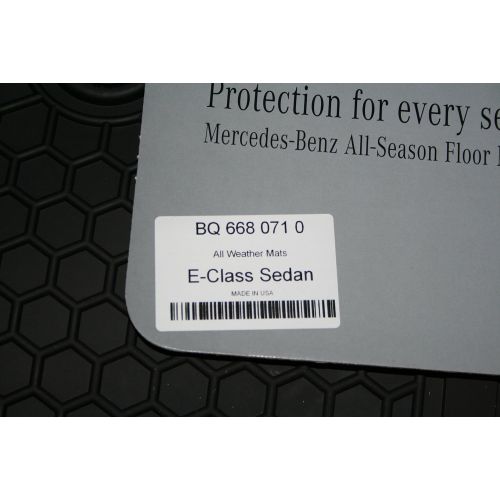  Mercedes Benz Genuine Q6680710 - Rubber Floor Mats W212 E250 E350 E400 E550 Sedan & Wagon Black