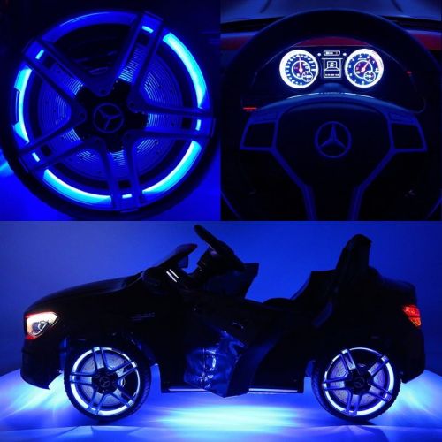  2019 Mercedes Benz CLA 12V Ride On Car for Kids w Remote Control, | Kids Car to Ride Licensed Kid Car to Drive - Dining Table, Leather Seat, Openable Doors, LED Lights