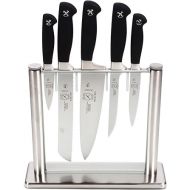 Mercer Culinary M20000 Genesis 6-Piece Forged Knife Block Set, Tempered Glass Block,Black