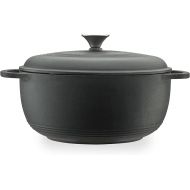 Mercer Culinary Enameled Cast Iron Round Dutch Oven, 6 qt., Matte Black