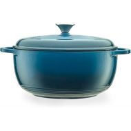 Mercer Culinary Enameled Cast Iron Round Dutch Oven, 6 qt., Turquoise