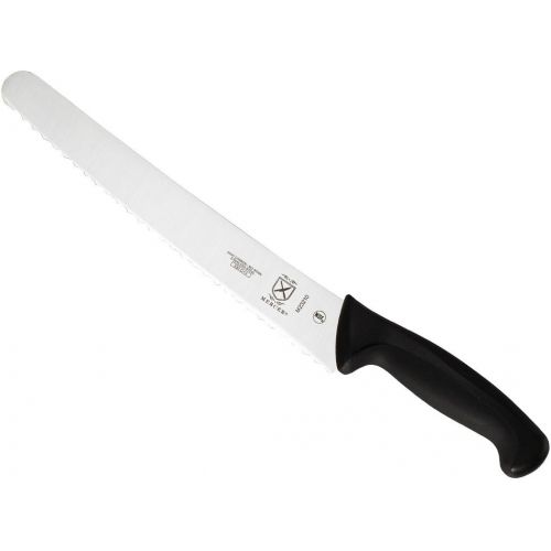  Mercer Culinary Millennia Wide Wavy Edge Bread Knife, 10-Inch, Black: Bread Knives: Kitchen & Dining