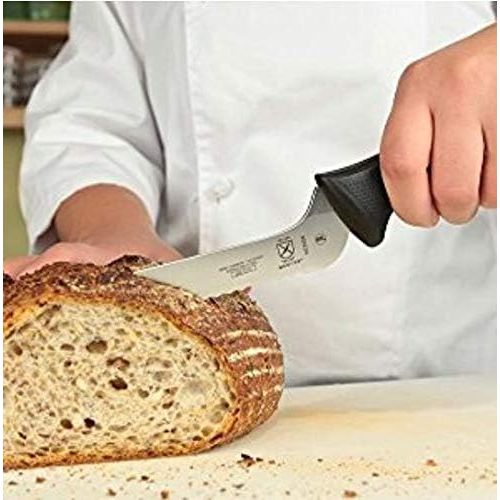  Mercer Culinary Millennia Wide Wavy Edge Bread Knife, 10-Inch, Black: Bread Knives: Kitchen & Dining