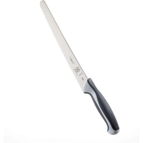  Mercer Culinary Millennia Colors Bread Knife 10-Inch Wavy Edge Wide, Gray