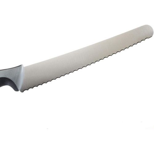  Mercer Culinary Millennia Colors Bread Knife 10-Inch Wavy Edge Wide, Gray