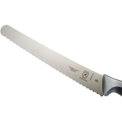  Mercer Culinary Millennia Colors Bread Knife 10-Inch Wavy Edge Wide, Gray