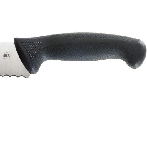  Mercer Culinary M23211 Millennia Black Handle, 10-Inch Left Handed Wavy Edge Wide, Bread Knife