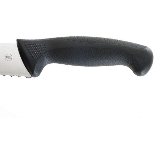  Mercer Culinary M23208 Millennia Black Handle, 8-Inch Wavy Edge Wide, Bread Knife