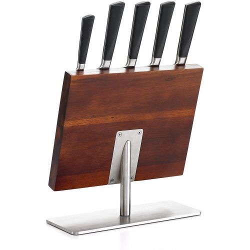  Mercer Culinary Zuem 6-Piece Forged Block Set, Beech Wood and Glass