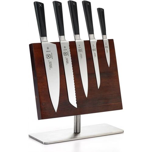  Mercer Culinary Zuem 6-Piece Forged Block Set, Beech Wood and Glass