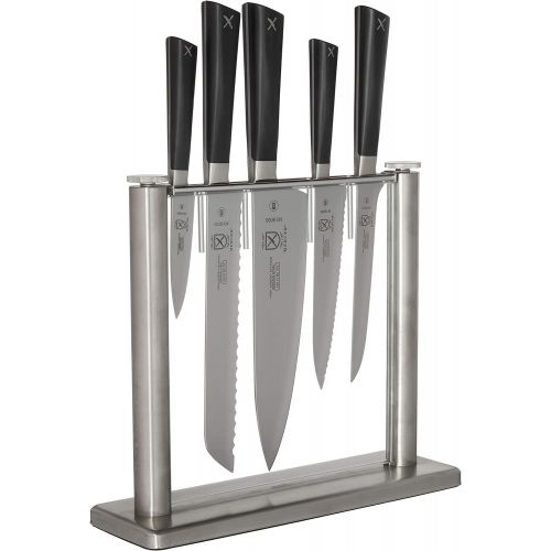  Mercer Culinary Zuem 6-Piece Forged Block Set, Beech Wood and Glass