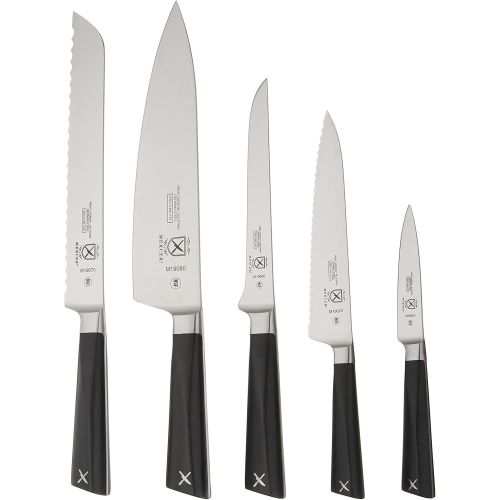  Mercer Culinary Zuem 6-Piece Forged Block Set, Beech Wood and Glass