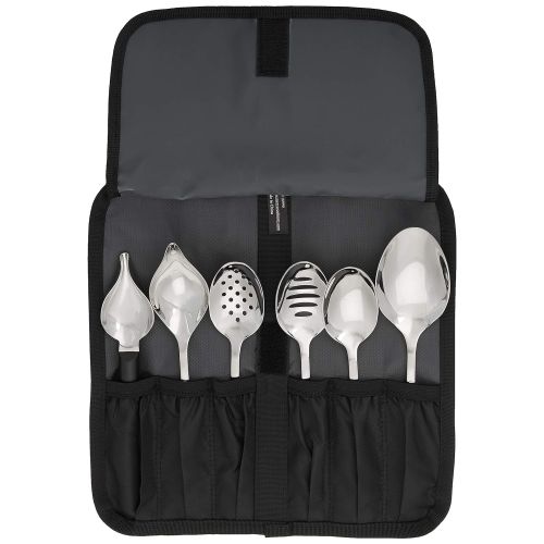  Mercer Culinary 7-Piece Plating Spoons II Set, Silver