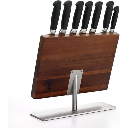  Mercer Culinary Genesis 6-Piece Forged Knife Block Set, Tempered Glass Block