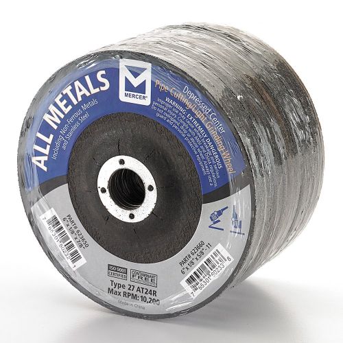  Mercer Industries 623690 Type 27 Pipe Cutting and Light Grinding Wheel for All Metals including SS, 9 x 1/8 x 7/8, 20 pack