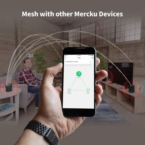  Wi-Fi System, Wireless Wifi Routers Mercku M2 Standalone Internet Whole Home Coverage 3000 sq. ft Eliminate Dead Zones Buffering, Smart Security for Network Parental Control