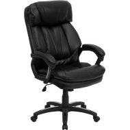 Mercury Furniture Bill Extreme Padding High Square Back Black Leather Office Chair