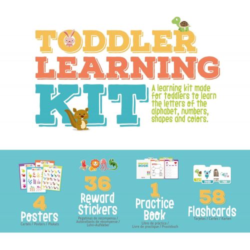  [아마존 핫딜] merka Toddler Learning Kit Posters Flashcards Practice Book Letters Colors Shapes Numbers