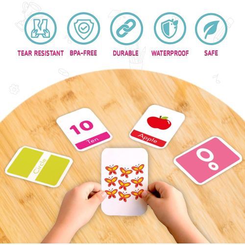  [아마존베스트]merka Educational Flash Cards for Toddlers Learn Letters Colors Shapes Numbers 58 Cards