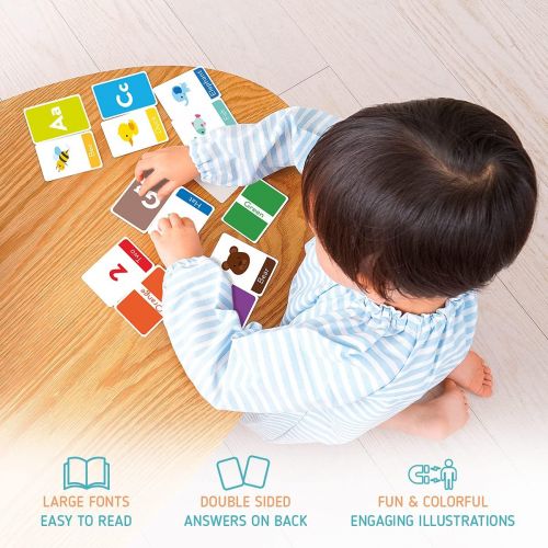  [아마존베스트]merka Educational Flash Cards for Toddlers Learn Letters Colors Shapes Numbers 58 Cards