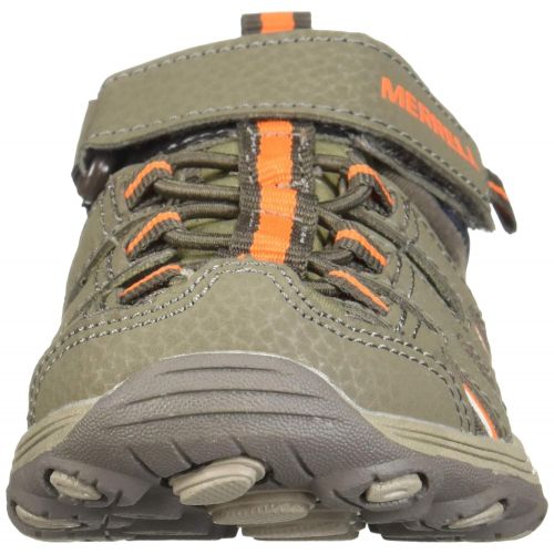  Merrell Hydro H2o Hiker Sandal Sport, Gunsmoke/Orange, 6 Wide US Big Kid