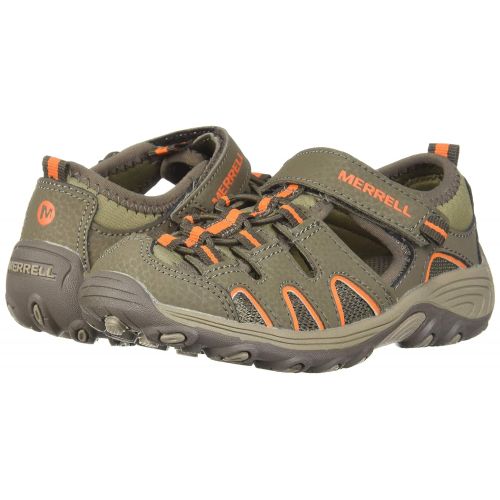  Merrell Hydro H2o Hiker Sandal Sport, Gunsmoke/Orange, 6 Wide US Big Kid