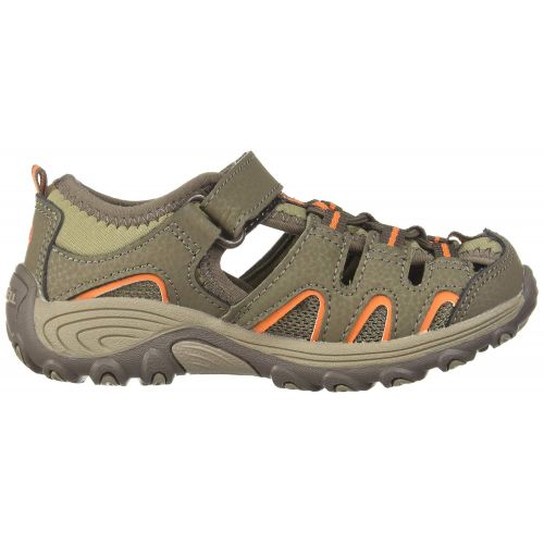  Merrell Hydro H2o Hiker Sandal Sport, Gunsmoke/Orange, 6 Wide US Big Kid