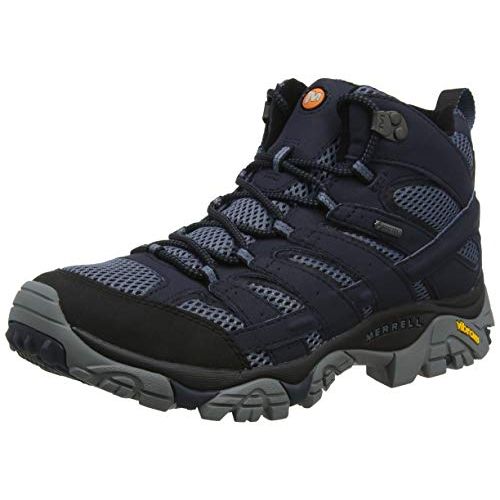  Merrell Mens High Rise Hiking Boots, Blue Navy, 7.5