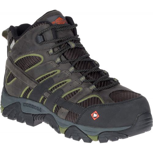  Merrell Mens Moab 2 Vent Mid Waterproof CT Work Boots, Pewter, 10 W US