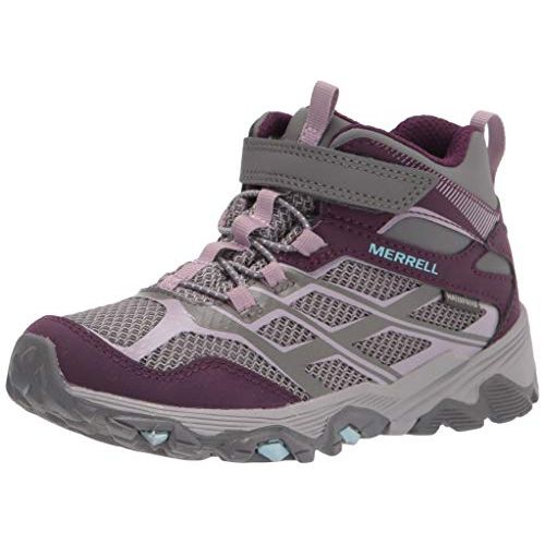  Merrell Kids Moab FST Mid Alternative Closure Waterproof Hiking Boot