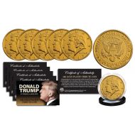 Merrick Mint 2017 DONALD TRUMP Inauguration 24K Gold Plated 12 GRAMS Tribute Coin (Lot of 5)