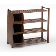 Merry Products SLF0020110000 4-Tier Outdoor Shoe Rack and Cubby
