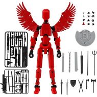 MerryXD Titan 13 Action Figure,Assembly Completed Dummy 13 Action Figure Lucky 13 Action Figure T13 Action Figure 3D Printed Multi-Jointed Movable, Nova 13 Action Figure Toy Red