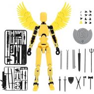 MerryXD Titan 13 Action Figure,Assembly Completed Dummy 13 Action Figure Lucky 13 Action Figure T13 Action Figure 3D Printed Multi-Jointed Movable, Nova 13 Action Figure Toy Yellow