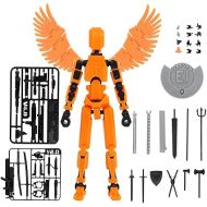 MerryXD Titan 13 Action Figure,Assembly Completed Dummy 13 Action Figure Lucky 13 Action Figure T13 Action Figure 3D Printed Multi-Jointed Movable, Nova 13 Action Figure Toy Orange