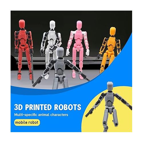  MerryXD Titan 13 Action Figure,Assembly Completed Dummy 13 Action Figure Lucky 13 Action Figure T13 Action Figure 3D Printed Multi-Jointed Movable, Nova 13 Action Figure Toy Orange