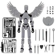 MerryXD Titan 13 Action Figure,Assembly Completed Dummy 13 Action Figure Lucky 13 Action Figure T13 Action Figure 3D Printed Multi-Jointed Movable, Nova 13 Action Figure Toy Grey